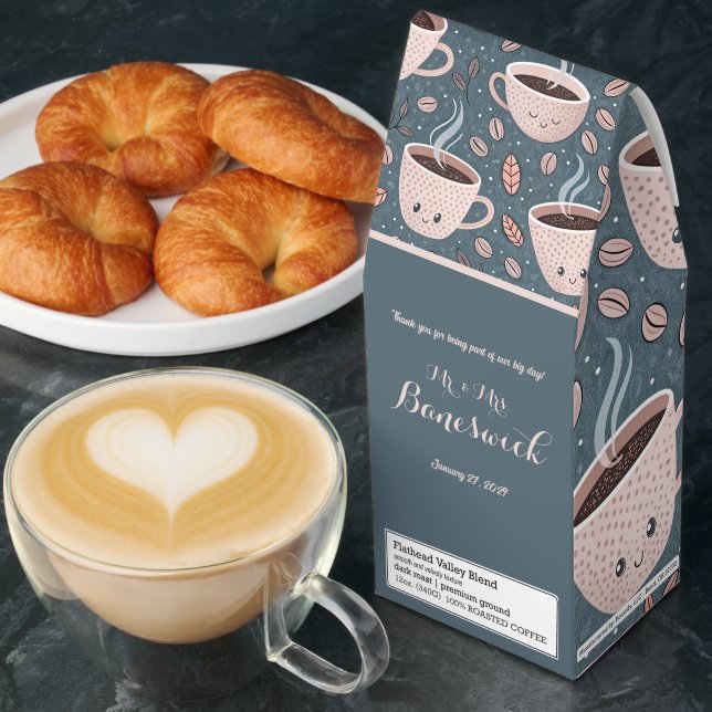 Rustic Coffee Beans Brown Wedding Favor Gift (Breakfast)