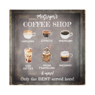 Rustic Coffee Shop Sign Family or Business Brown