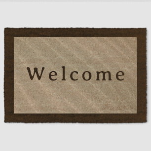Rustic Coir “Welcome” Doormat Fiber Doormat