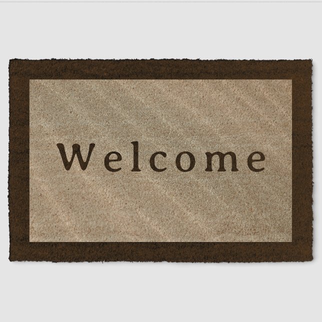 Rustic Coir “Welcome” Doormat |  Fiber Doormat (Front)