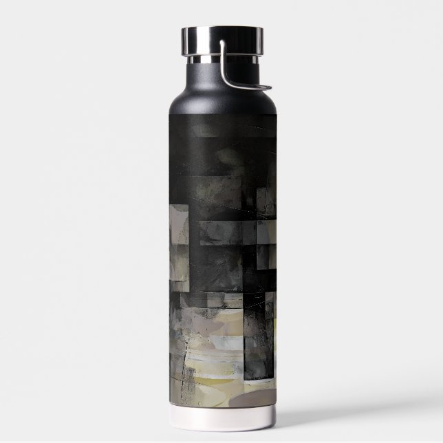 Rustic color block water bottle (Left)