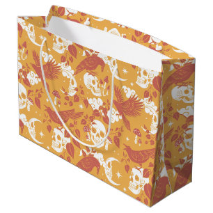 Rustic Color Halloween Pattern - Large Gift Bag