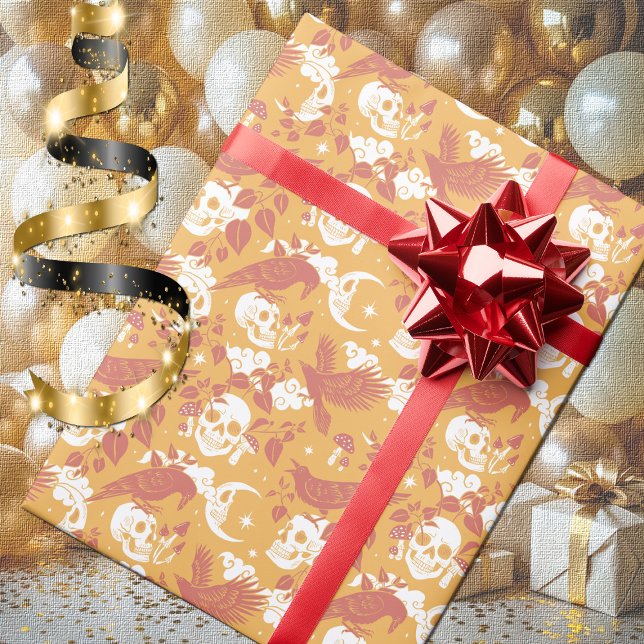 Rustic Color Halloween Pattern Wrapping Paper Roll (Creator Uploaded)