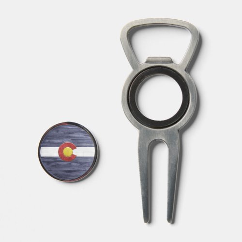 Rustic Colorado Flag Divot Tool