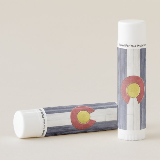 Rustic Colorado Flag Lip Balm (Front)