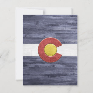 Rustic Colorado Flag Thank You Card