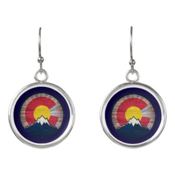 Rustic Colorado Scenic Mountain Earrings by ColoradoCreativity at Zazzle