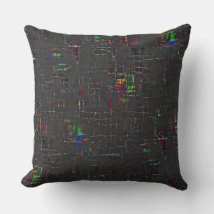 Rustic colored drawing in night darkness up jute throw pillow