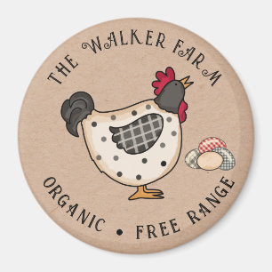 Rustic Colorful Farm Fresh Eggs Magnet