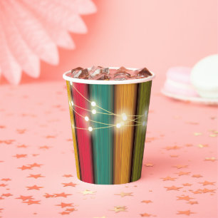 Rustic Colorful Little Turkey Baby Shower Paper Cups