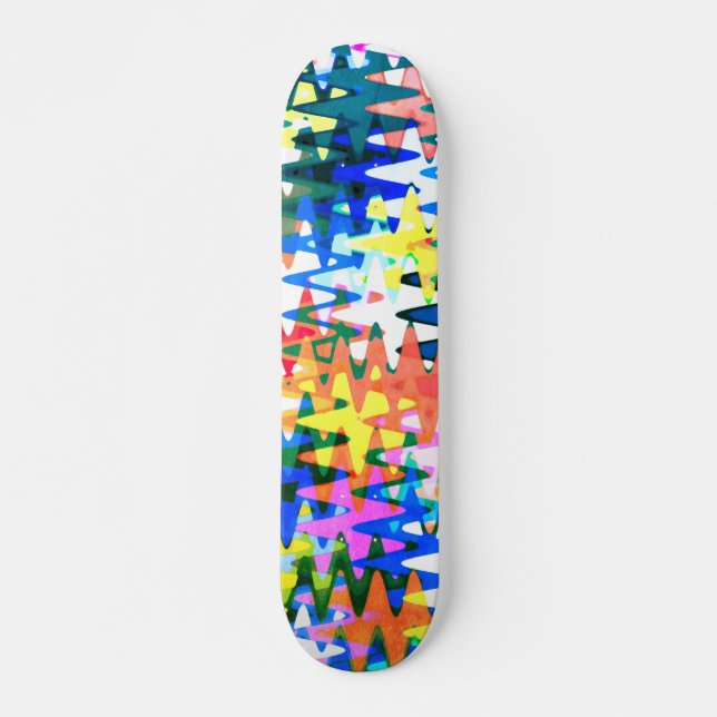 Rustic Colorful Skateboard (Front)
