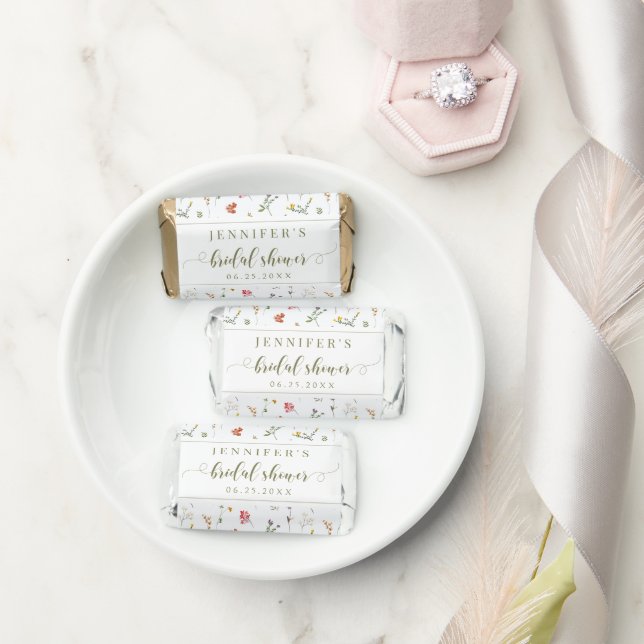 Rustic Colorful Wildflower Candy Bridal Shower  Hershey's Miniatures (Wedding)