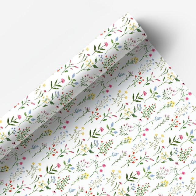 Rustic colorful wildflower floral wrapping paper (Creator Uploaded)