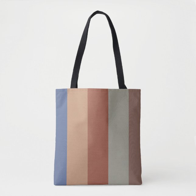 Rustic Colors Classic Straight Bands Tote Bag (Front)