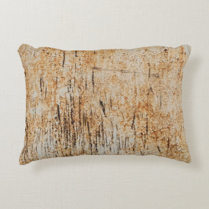 Rustic colors intertwine in corroded metal texture accent pillow