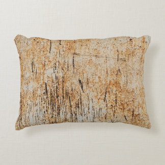 Rustic colors intertwine in corroded metal texture accent pillow