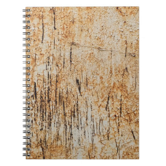 Rustic colors intertwine in corroded metal texture notebook