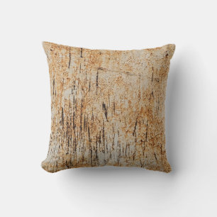 Rustic colors intertwine in corroded metal texture throw pillow