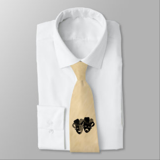 Rustic Comedy and Tragedy Theater Design Neck Tie