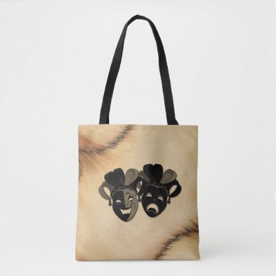 Rustic Comedy and Tragedy Theater Design Tote Bag