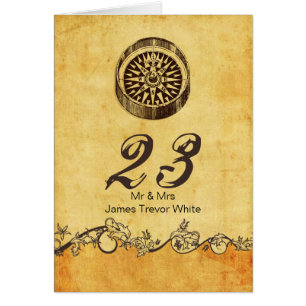 rustic compass nautical wedding table numbers