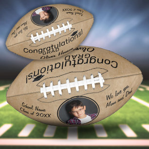 Rustic Congratulations Grad Graduation Photo Football