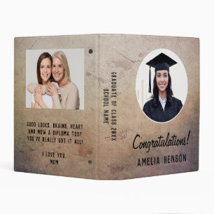 Rustic Congratulations Graduate 2 Photo Album Mini Binder