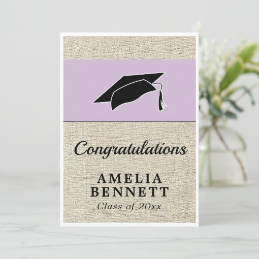 Rustic Congratulations Graduate Cap Graduation Card | Zazzle