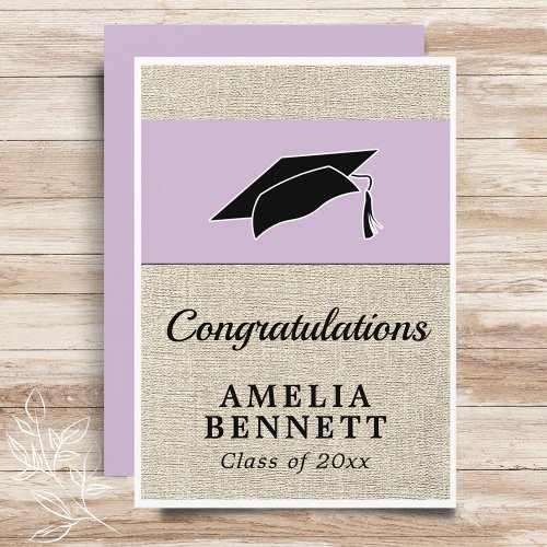 Rustic Congratulations Graduate Cap Graduation Card