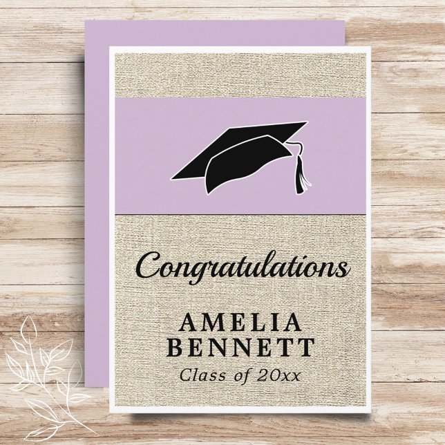 Rustic Congratulations Graduate Cap Graduation Card (Creator Uploaded)