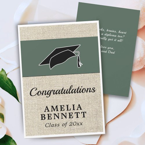 Rustic Congratulations Graduate Cap Graduation Card