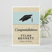 Rustic Congratulations Graduate Hat Graduation Card (Standing Front)