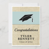 Rustic Congratulations Graduate Hat Graduation Card (Front)