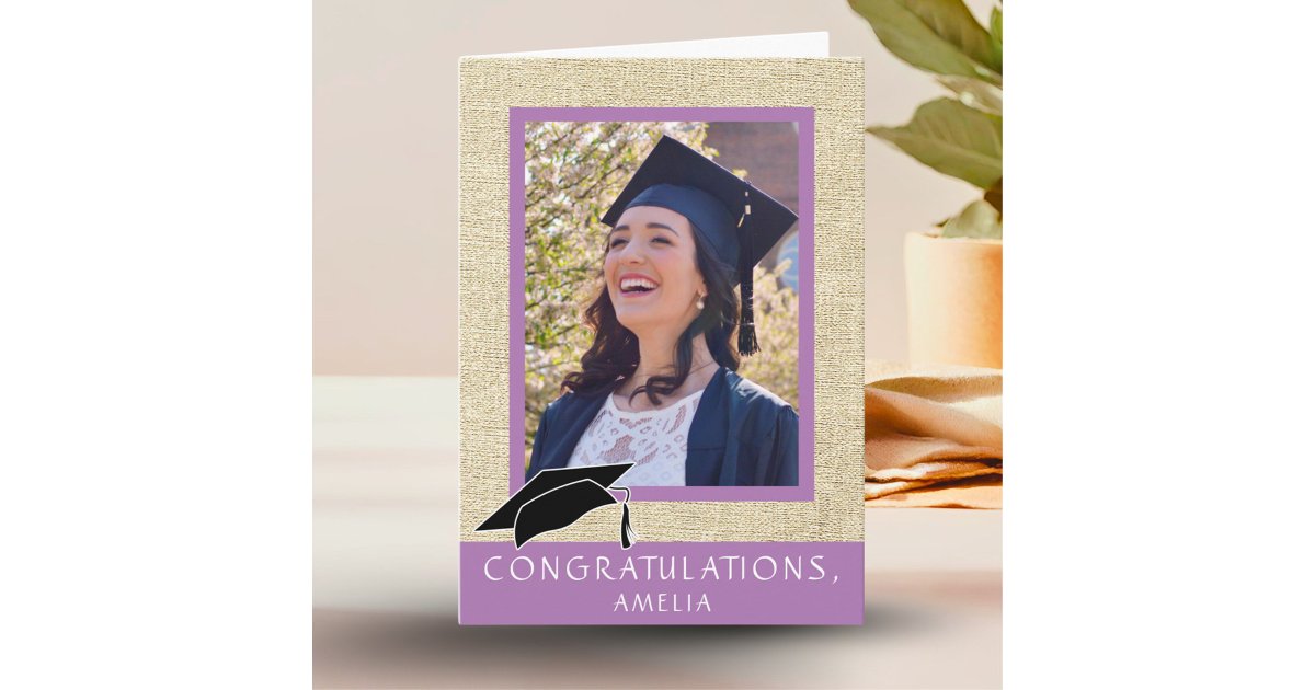 Rustic Congratulations Photo Graduation Card | Zazzle