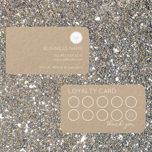 RUSTIC CONTEMPORARY BUSINESS LOGO 10 LOYALTY CARD