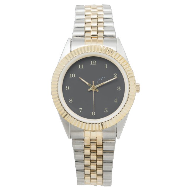   Rustic Contemporary  Two Tone Women eWatch Watch (Front)