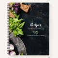 Rustic cookbook family dinner food recipes notebook | Zazzle