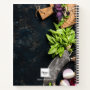 Rustic cookbook family dinner food recipes notebook | Zazzle
