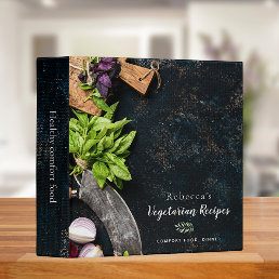 Rustic cookbook vegitarian home cooking recipes 3 ring binder