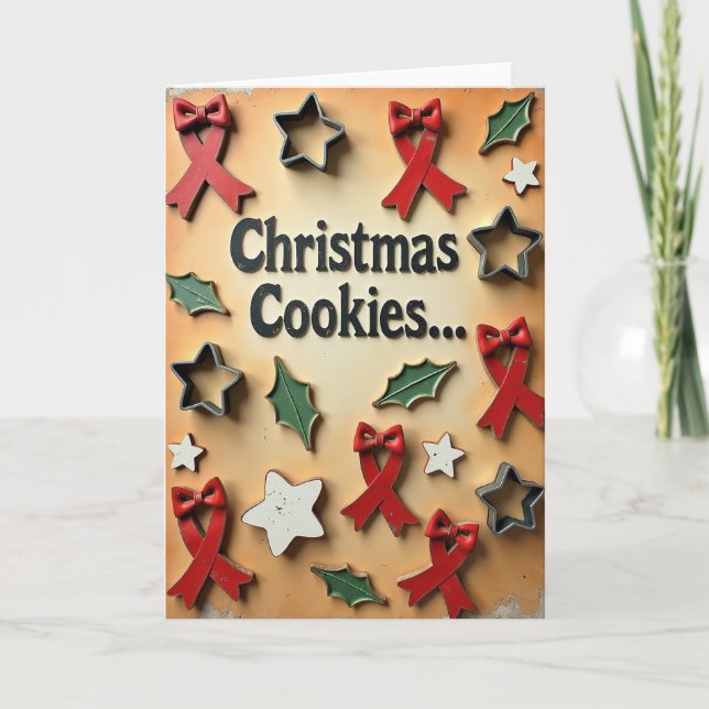 Rustic Cookie Christmas Card (Front)