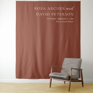 Rustic Copper Editorial Modern Wedding Backdrop