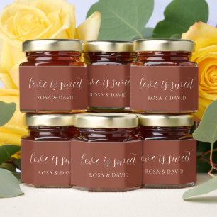Rustic Copper Editorial Modern Wedding Honey Jar Favors