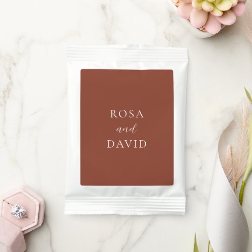 Rustic Copper Editorial Modern Wedding Hot Chocolate Drink Mix