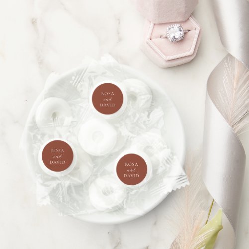 Rustic Copper Editorial Modern Wedding Life Saver® Mints