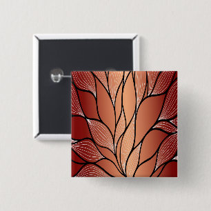 Rustic Coppery Bronze Leave Pattern Button