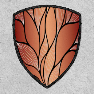Rustic Coppery Bronze Leave Pattern Patch