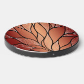 Rustic Coppery Bronze Leave Pattern Wireless Charger (Front 2)