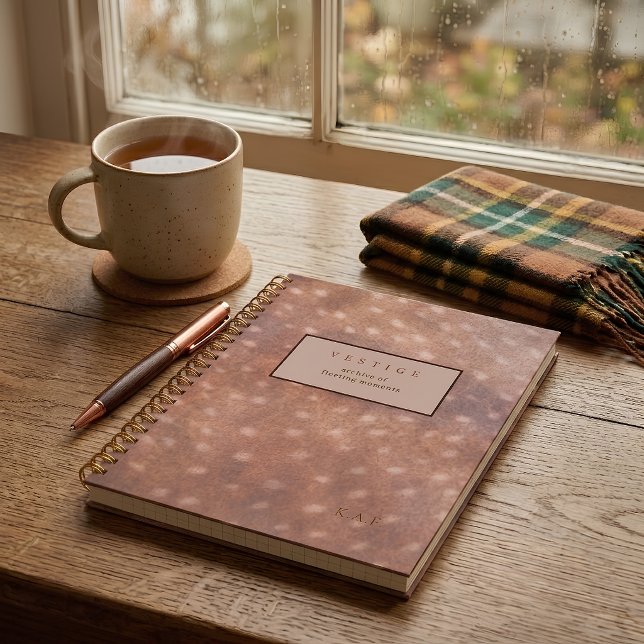 Rustic Core Fawn Print Monogram Initial Notebook (Creator Uploaded)