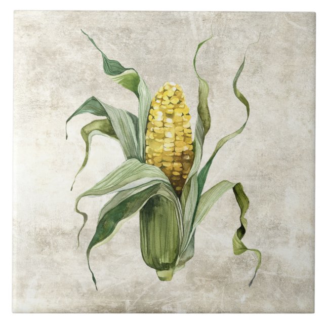 Rustic Corn Faux Ceramic Tile (Front)