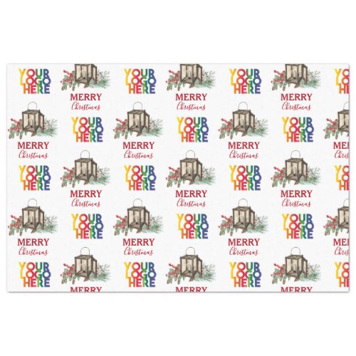 Rustic Corporate Business Logo Christmas  Tissue Paper